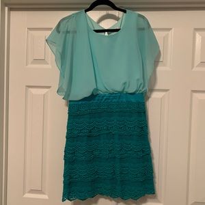 Blue Crochet Dress